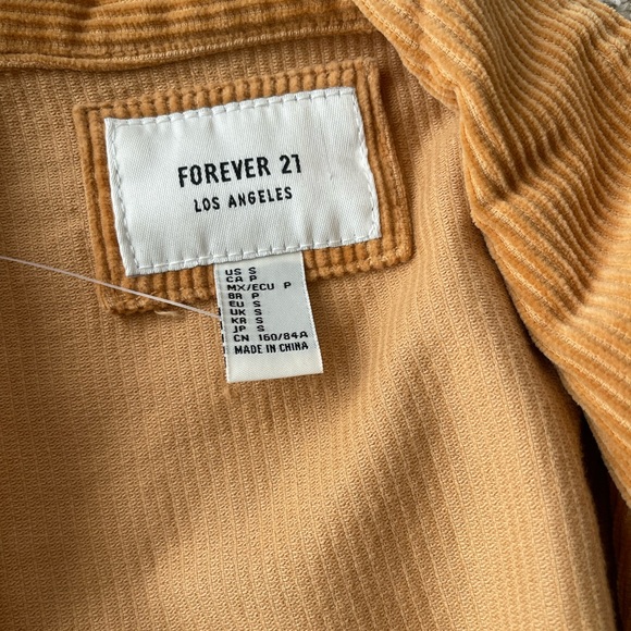 Forever21 corduroy burnt orange brown Moto jacket size small preowned - Picture 4 of 5